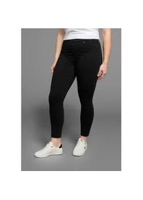 Skinny-fit-Jeans Arizona "Ultra Stretch - Curve Collection", Damen, Gr. 44, N-Gr, schwarz (schwarz schwarz), Denim/Jeans, Obermaterial: 66% Baumwolle, 30% Polyester, 4% Elasthan, Basic, skinny fit kn&ouml;chellang, Jeans, High Waist