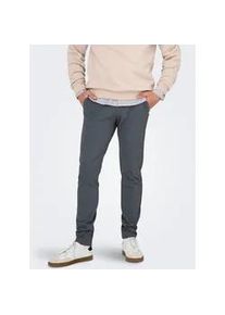 Only & Sons Chinos ONLY & SONS "ONSMARK SLIM DITSY 020934 PANT NOOS", Herren, Gr. 29, L&auml;nge 34, blau (schwarz navy), Web, Obermaterial: 64% Viskose, 31% Polyester, 5% Elasthan, unifarben, slim fit lang, Hosen, Viskosemischung, slim fit