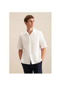 Businesshemd Seidensticker "Schwarze Rose", Herren, Gr. XL (43-44), normale &Auml;rmell&auml;ngen, wei&szlig;, 100% Baumwolle, unifarben, regular fit, gerader Abschluss, Hemden, Regular 1/2 Reverskragen Uni