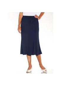 Schlupfrock Classic Basics, Damen, Gr. 46, blau (marine), 98% Polyester, 2% Elasthan, unifarben, wadenlang, R&ouml;cke