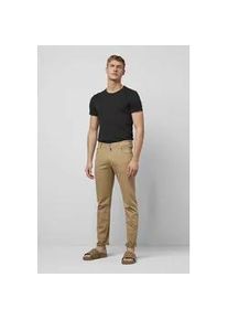 Stoffhose MEYER "M5 Slim", Herren, Gr. 34, L&auml;nge 32, braun (camel), 77% Baumwolle, 19% Lyocell, 4% Elasthan, unifarben, figurumspielend lang, Hosen Stoffhose, Five-Pocket