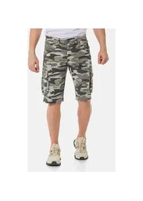 Cipo & Baxx Cargohose CIPO & BAXX "Shorts", Herren, Gr. 32, Normalgr&ouml;&szlig;en, camouflage, 41% Baumwolle, 37% Polyester, 20% Viskose, 2% Elasthan, gemustert, regular fit knielang, Hosen Cargohose, im Camouflage-Design