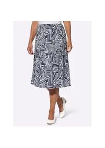 Classic Dog Jerseyrock CLASSIC, Damen, Gr. 24, blau (marine, ecru, bedruckt), 95% Polyester, 5% Elasthan, gemustert, mehrfarbig, wadenlang, R&ouml;cke