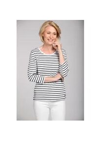 Rundhalsshirt Clarina "NICOLE", Damen, Gr. 40, wei&szlig;, Obermaterial: 100% Baumwolle;, comfort fit, Rundhals, Shirts Rundhalsshirt, Pima Cotton Interlock