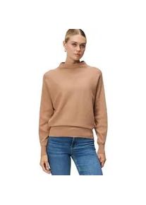 Strickpullover Zero "Damen strukturiert mit Stehkragen", Damen, Gr. 36, cinnamon swirl, Strick, Obermaterial: 50% Viskose, 30% Polyester, 20% Polyamid, unifarben, figurumspielend normal, weit B&uuml;ndchen krempelbar, Pullover Strickpullover, Plain/ohne Details