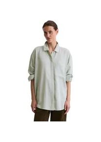 Marc O'Polo Langarmbluse MARC O'POLO "aus TENCELTM Lyocell", Damen, Gr. 42, silbery blau, Obermaterial: 100% Lyocell, unifarben, oversize normal, Manschette, Blusen