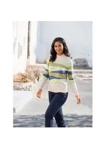 Strickpullover Casual Looks "Pullover", Damen, Gr. 50, beige (schilf, gemustert), 50% Baumwolle, 50% Polyacryl, gemustert, mehrfarbig, Pullover Strickpullover