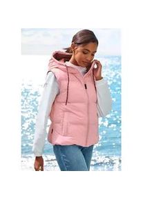 Steppweste ELBSAND, Damen, Gr. XL/42, rosa, Obermaterial: 100% Polyester. Futter: 100% Polyester. F&uuml;llung: 100% Polyester, Westen Steppweste, mit gro&szlig;em Logoprint auf dem R&uuml;cken