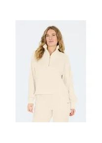 ENDURANCE ATHLECIA Sweatshirt ATHLECIA "Hecey", Damen, Gr. 34, beige, 55% Polyester, 45% Baumwolle, unifarben, normal, hoch geschlossener Ausschnitt, Sweatshirts Sweatshirt, mit schlichtem Design