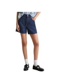 Marc O'Polo Shorts MARC O'POLO DENIM "aus reiner Bio-Baumwolle", Damen, Gr. 31, Normalgr&ouml;&szlig;en, blau (dunkelblau), Obermaterial: 100% Baumwolle, unifarben, relaxed fit kurz, Hosen Shorts