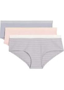 Marc O'Polo Hipster MARC O'POLO, Damen, Gr. XL, lila, grau, rose, lila gestreift, Obermaterial: 95% Baumwolle, 5% Elasthan, k&ouml;rpernah, Unterhosen