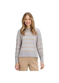 Strickpullover Betty Barclay "Damen mit Pailletten", Damen, Gr. 40, beige (patch grau, beige), Strick, Obermaterial: 44% Viskose, 32% Polyester, 24% Polyamid, l&auml;ssig geschnitten normal, Rundhals, Pullover Strickpullover