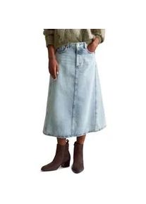 Marc O'Polo Jeansrock MARC O'POLO DENIM "aus Denim mit europ&auml;ischen Brennnesselfasern", Damen, Gr. L, blau (light blau), Obermaterial: 89% Baumwolle, 11% Nesselfasern, unifarben, ausgestellt wadenlang, R&ouml;cke Jeansrock