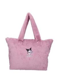 Henkeltasche Vadobag, Kinder, Gr. B/H/T: 14cm x 32cm x 48cm, lila (purpurviolett), Kunstfaser, bestickt, Taschen, mit verspieltem Kuromi-Print