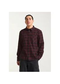 Flanellhemd Jack Wolfskin "LITE FLANNEL SHIRT M", Herren, Gr. XXXL (60), Normalgr&ouml;&szlig;en, checkamaranth, Obermaterial: 100% Baumwolle, Hemden