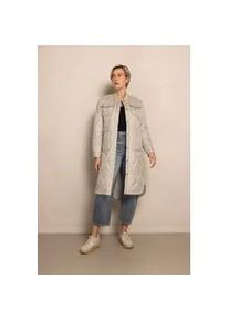 Steppmantel Zhrill "ZHTARA", Damen, Gr. XL, beige, Web, Obermaterial: 100% Polyester, unifarben, gerade knielang, Rundhals, 1-Knopf-Manschette, M&auml;ntel Steppmantel, mit leichter Steppung und Knopfleiste