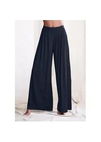 Schlupfhose Lascana "Extra Weit", Damen, Gr. 52/54, N-Gr, blau (marine), Single Jersey, Obermaterial: 93% Polyester, 7% Elasthan, unifarben, weit lang, Hosen Schlupfhose, mit extraweit geschnittenen Beinen