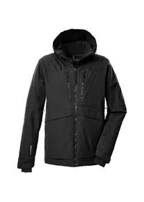 Skijacke Killtec "KSW 55 MN SKI JCKT", Herren, Gr. L, schwarz, Obermaterial: 100% Polyester;Futter: 100% Polyester;F&uuml;llung: 100% Polyester, Jacken Skijacke, Wasserdichte, atmungsaktive Skijacke mit verschwei&szlig;ten N&auml;hten
