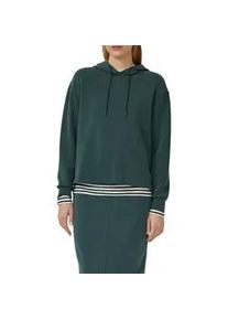Hoodie s.Oliver, Damen, Gr. 40, gr&uuml;n (bottle gr&uuml;n), Sweatware, Obermaterial: 47% Modal, 41% Polyester, 12% Elasthan, unifarben, regular fit Po-bedeckend, ohne Ausschnitt, Rippb&uuml;ndchen, Sweatshirts Hoodie, mit Kapuze