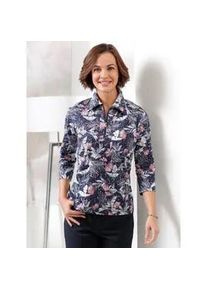 Classic Dog Poloshirt CLASSIC "Poloshirt", Damen, Gr. 50, bunt (marine, hortensie, bedruckt), 100% Baumwolle, gebl&uuml;mt, gemustert, mehrfarbig, Shirts