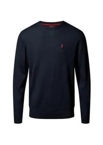 Rundhalspullover MCS "MCS Pullover MCMatt", Herren, Gr. XXL, schwarz sapphire, Obermaterial: 50% Wolle, 50% Polyacryl, Pullover Rundhalspullover