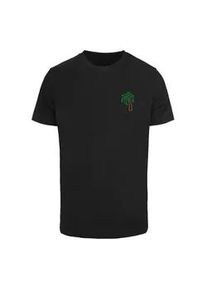 Mister Tee T-Shirt MISTERTEE "MisterTee Coconut Tree Tee", Damen, Gr. XXL, schwarz, 100% Baumwolle, bedruckt, normal, Rundhals, Shirts T-Shirt
