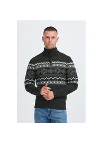 Troyer Blend "BHNolan", Herren, Gr. M, schwarz, Grobstrick, 100% Polyacryl, normal normal, hoch geschlossener Ausschnitt, Pullover Troyer, Klassischer Troyer mit Norweger-Muster