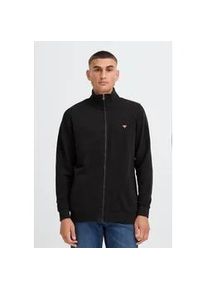 Sweatjacke Blend "BHLapox", Herren, Gr. XL, schwarz, Sweatware, 100% Baumwolle, unifarben, normal normal, hoch geschlossener Ausschnitt, elastischer Bund, Sweatjacken Sweatjacke, Basic Sweatjacke mit Taschen