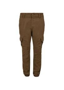 Stoffhose Urban Classics "Urban Classics Herren Boys Cargo Jogging Pants", M&auml;dchen, Gr. 158/164, Normalgr&ouml;&szlig;en, olive, 100% Baumwolle, unifarben, normal, Hosen Stoffhose