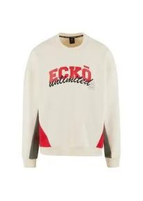 Rundhalspullover ECKO UNLTD. "Ecko Unltd. Pullover Drap", Herren, Gr. M, jet stream, 80% Baumwolle, 20% Polyester, mehrfarbig, normal, Rundhals, Pullover Rundhalspullover