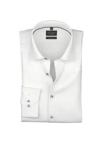 Langarmhemd OLYMP "No. Six", Herren, Gr. 39, N-Gr, wei&szlig;, Obermaterial: 97% Baumwolle, 3% Elastolefin, sehr schmal normal, 2-Knopf-Manschette, Hemden, Businesshemd, Kentkragen, super slim fit