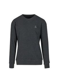 Mister Tee Rundhalspullover MISTERTEE "MisterTee Anchor Sign EMB Light Crew Sweatshirt", Herren, Gr. L, charcoal, 100% Baumwolle, mehrfarbig, normal, Rundhals, Pullover Rundhalspullover