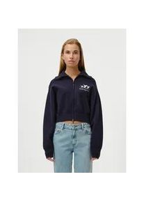 Strickjacke LEGER "Jaden, LeGer by Lena Gercke", Damen, Gr. 40, dunkelblau, Strick, Obermaterial: 48% Viskose, 26% Polyamid, 26% Polyester, kurz, Strickjacken Strickjacke, kurze Form, 2-Wege-Rei&szlig;verschluss