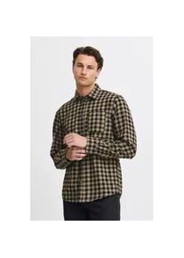 Langarmhemd Blend "BHShirt", Herren, Gr. S, US-Gr&ouml;&szlig;en, cornstalk, 75% Polyester, 25% Baumwolle, regular fit normal, ohne Ausschnitt, 2-Knopf-Manschette, Hemden, L&auml;ssiges kariertes Langarmhemd mit Brusttasche