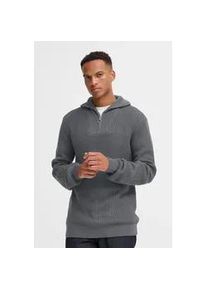 Troyer Blend "BHDeno", Herren, Gr. L, iron gate, Grobstrick, 50% Baumwolle, 50% Polyacryl, unifarben, Basic, normal normal, ohne Ausschnitt, Pullover Troyer, Klassischer Troyer mit Rei&szlig;verschluss