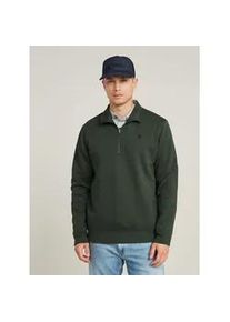 G-Star Raw Longpullover G-STAR "Premium Core Half Zip Sweater", Herren, Gr. XL, graphite, Obermaterial: 55% Baumwolle, 45% Polyester, Pullover Longpullover