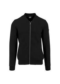 Anorak Urban Classics "Urban Classics Herren Sweat Bomber Jacket", Herren, Gr. 4XL, schwarz, 65% Baumwolle, 35% Polyester, unifarben, normal, amerikanischer Ausschnitt, Jacken