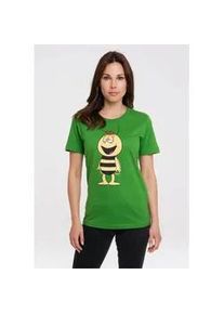 T-Shirt logoshirt "Die Biene Maja - Willi", Damen, Gr. XXL, gr&uuml;n, 100% Baumwolle, unifarben, normal, Rundhals, Shirts T-Shirt, mit coolem Print
