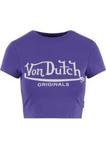 T-Shirt Von Dutch "Von Dutch ARTA SHIRTS", Damen, Gr. S, lila, 100% Baumwolle, bedruckt, normal, Rundhals, Shirts T-Shirt