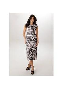 Midikleid Aniston SELECTED, Damen, Gr. 40, N-Gr, schwarz, sanftes wei&szlig;, anthra, Jersey, Obermaterial: 95% Polyester, 5% Elasthan, animal-print, gemustert, figurbetont ca. Mitte Wade, Rundhals, Kleider Midikleid, im trendigen und raffinierten Animal-Print allover - NEUE KOLLEKTION