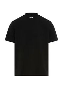 T-Shirt BOSS Green, Damen, Gr. 3XL, schwarz001, Single Jersey, Obermaterial: 95% Baumwolle, 5% Elasthan, unifarben, relaxed fit normal, Rundhals, Shirts T-Shirt