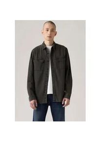 Levi's Langarmhemd LEVI'S "JACKSON WORKER", Herren, Gr. XL, N-Gr, cosmo washed schwarz, Cord, Obermaterial: 100% Baumwolle, Hemden