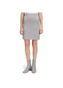 Strickrock Betty Barclay "Damen mit Jacquard", Damen, Gr. 44, patch grau, beige, Strick, Obermaterial: 45% Viskose, 24% Polyester, 21% Polyamid, 10% Polyester, figurumspielend kurz, R&ouml;cke