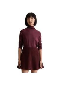 Marc O'Polo Webrock MARC O'POLO DENIM "aus Boiled Wool", Damen, Gr. XL, schwarz maroon, Obermaterial: 50% Wolle (Schafwolle), 50% Polyester, unifarben, normal kurz, R&ouml;cke