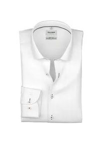 Langarmhemd OLYMP "Level Five", Herren, Gr. 40, N-Gr, wei&szlig;, Web, Obermaterial: 100% Baumwolle, k&ouml;rpernah normal, 2-Knopf-Manschette, Hemden, Businesshemd, body fit, Kentkragen