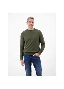 Strickpullover Lerros "Herren Strickpullover in Twist-Struktur", Herren, Gr. 3XL, nordic olive, 100% Baumwolle, Rundhals, Pullover Strickpullover, Rundhalsausschnitt, weicher Stoff, lang&auml;rmlig, normale Passform