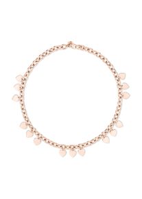 Kette mit Anh&auml;nger ECHTZEIT "Schmuck Geschenk Edelstahl Halskette Endless Love Herzen", rosa (ros&eacute;goldfarben), Halsketten, Damen, Edelstahl, L: 45 B: 2mm, Kette mit Anh&auml;nger, B:2mm