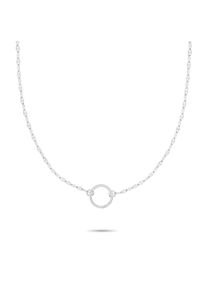 Charm-Kette Tamaris "Schmuck Geschenk Edelstahl Charm Halskette The Lip Chain", edelstahlfarben, Halsketten, Damen, Edelstahl, L: 45 B: 0,5mm, Charm-Kette, B:0,5mm