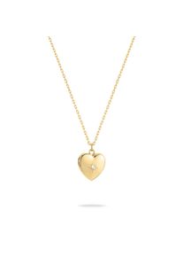 Kette mit Anh&auml;nger Tamaris "Schmuck Geschenk Edelstahl Halskette Herz Medaillon zum &ouml;ffnen", gelbgoldfarben, Halsketten, Damen, Edelstahl, L: 50, Kette mit Anh&auml;nger