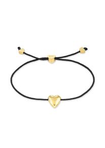 Armband Copenhagen Studios "Schmuck Geschenk Edelstahl Armkette Balloon Hearts", gelbgoldfarben, schwarz, Armb&auml;nder, Damen, 24cm, Edelstahl Nylon, Edelstahl, Nylon, Armband